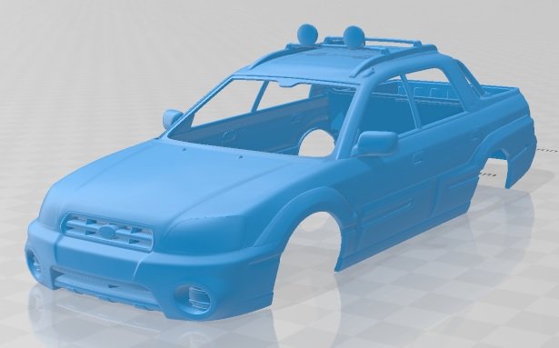 subaru baja 2002 printable body car Modello di stampa 3D .c4d .max .obj .3ds .fbx .stl .blend 