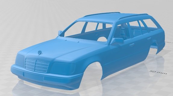 mercedes benz e class wagon 1993 printable body car 3D Print Model .c4d .max .obj .3ds .fbx .stl .blend