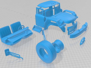 zil 131 1966 printable truck Modello di stampa 3D