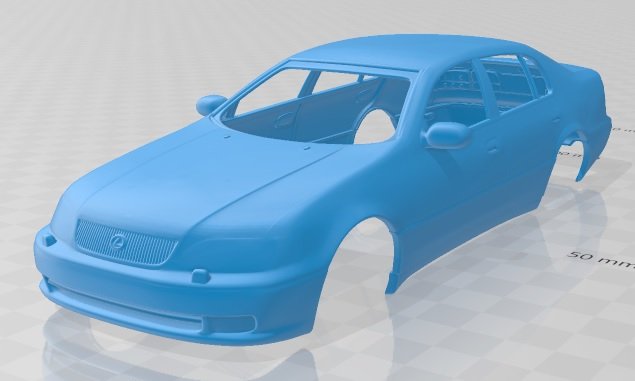 lexus gs 1997 printable body car 3D-printmodel .c4d .max .obj .3ds .fbx .stl .blend 