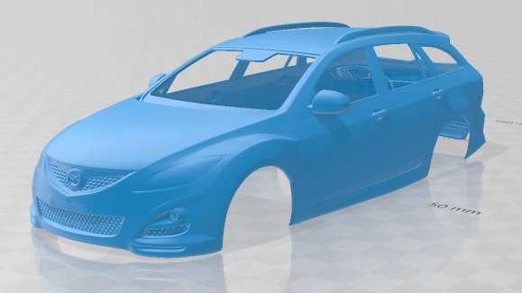 mazda 6 wagon 2011 printable body car 3D Принт Модель .c4d .max .obj .3ds .fbx .stl .blend 