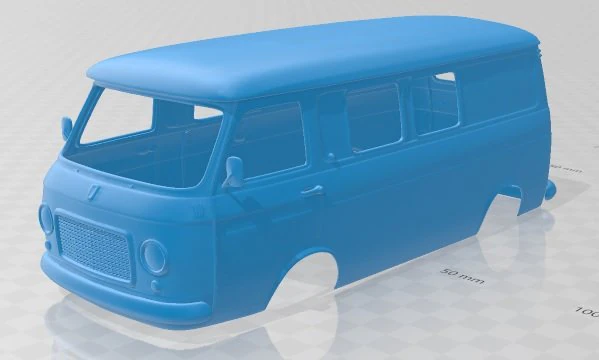 fiat 238 bus 1968 printable body van 3D Print Model .c4d .max .obj .3ds .fbx .stl .blend 