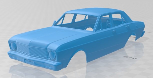 falcon 1968 printable body car 3D Baskı Modeli .c4d .max .obj .3ds .fbx .stl .blend 