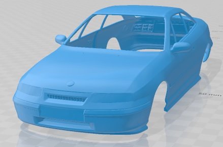 Opel calibra 1990 printable body car 3D-Druckmodell in Automobil