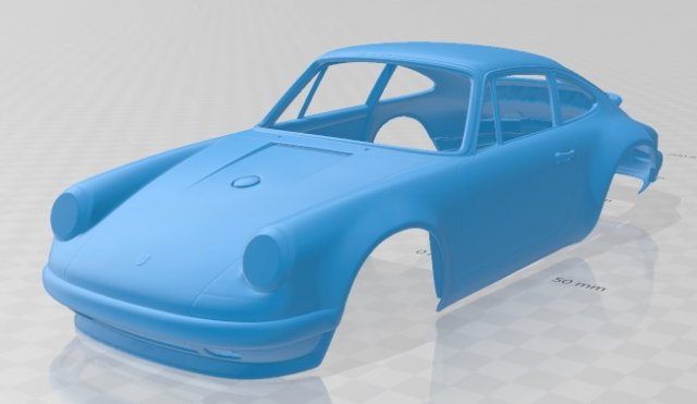 porsche 911 classic printable body car 3D 打印模型 .c4d .max .obj .3ds .fbx .stl .blend 
