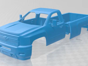 silverado hd regular cab long bed 2011 printable body car 3D Print Model