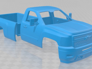 silverado hd regular cab long bed 2011 printable body car Modèles 3D en vedette