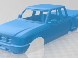 रेंजर एक्सटेंडेड कैब फ्लेयर साइड एक्सएलटी 1998 प्रिंट करने योग्य बॉडी कार 3D प्रिंट मॉडल