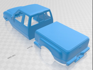 ranger extended cab flare side xlt 1998 printable body car Modèles 3D en vedette