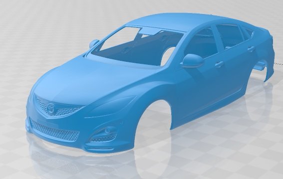 mazda 6 sedan 2011 printable body car 3D 프린트 모델 .c4d .max .obj .3ds .fbx .stl .blend 