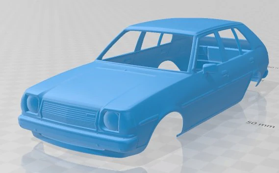 mazda 323 familia 1978 printable body car 3D Print Model .c4d .max .obj .3ds .fbx .stl .blend