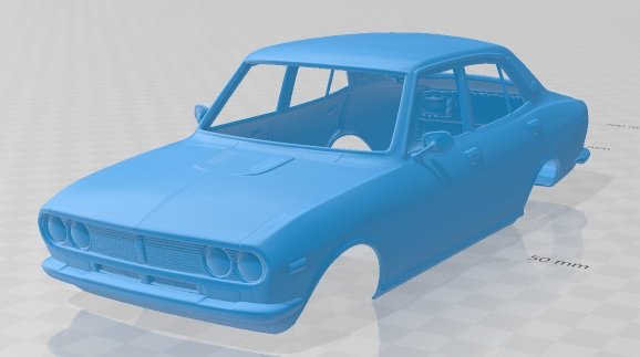 mazda capella 616 sedan 1974 printable body car 3D Baskı Modeli .c4d .max .obj .3ds .fbx .stl .blend 