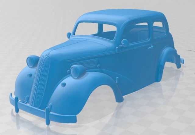 anglia e494a 2 door saloon 1949 printable body car 3D Print Model .c4d .max .obj .3ds .fbx .stl .blend 