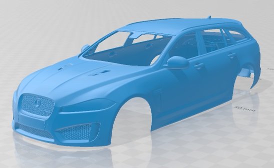 jaguar xfr-s sportbrake 2015 printable body car Modèles 3D en vedette .c4d .max .obj .3ds .fbx .stl .blend 