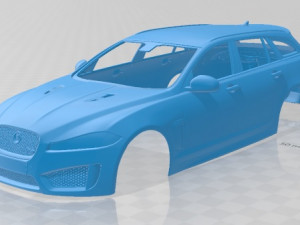 jaguar xfr-s sportbrake 2015 printable body car 3D Print Model