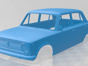 fiat 124 1966 printable body car 3D Print Model
