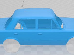 fiat 124 1966 printable body car Modèles 3D en vedette