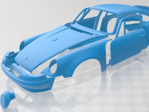 पोर्शे 911 क्लासिक प्रिंट करने योग्य कार 3D प्रिंट मॉडल