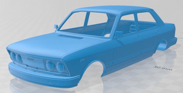 fiat 132 1977 printable body car 3D प्रिंट मॉडल .c4d .max .obj .3ds .fbx .stl .blend