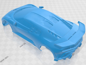 bugatti centodieci 2020 printable body car 3D 프린트 모델