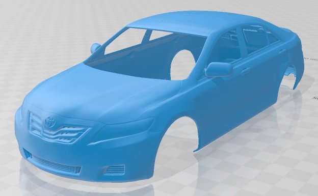 toyota camry le 2010 printable body car Modèles 3D en vedette .c4d .max .obj .3ds .fbx .stl .blend 