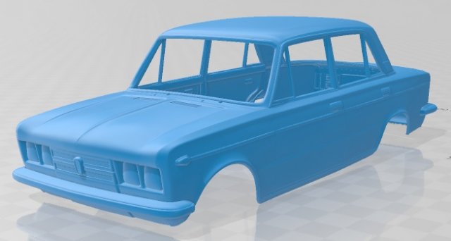 fiat 125 1967 printable body car 3D 프린트 모델 .c4d .max .obj .3ds .fbx .stl .blend 