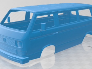 volkswagen transporter t3 1990 printable body van 3Dプリントモデル