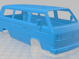 volkswagen transporter t3 1990 printable body van Modelo de Impressão 3D