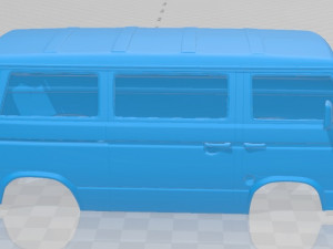 volkswagen transporter t3 1990 printable body van Modelo de Impressão 3D