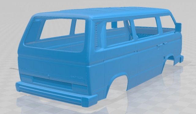 VW T3 - H0 scale van model kit 3D model 3D printable