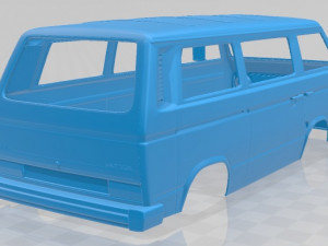 volkswagen transporter t3 1990 printable body van Modelo de Impressão 3D
