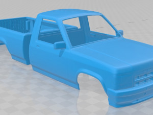 dakota regular cab 1991 printable body car Model do druku 3D