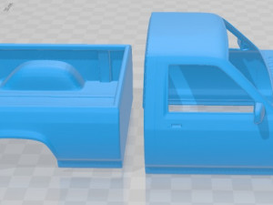 dakota regular cab 1991 printable body car Model do druku 3D