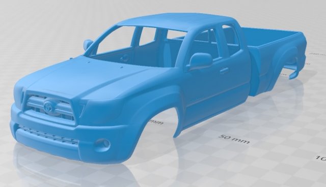 toyota tacoma accesscab 2011 printable body car Modelo de impresión 3D .c4d .max .obj .3ds .fbx .stl .blend 