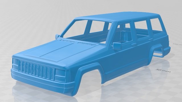jeep cherokee xj 2000 printable body car 3D 프린트 모델 .c4d .max .obj .3ds .fbx .stl .blend 
