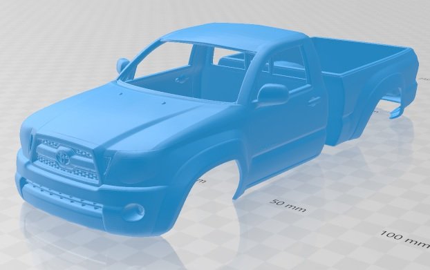 toyota tacoma regularcab 2011 printable body car 3D प्रिंट मॉडल .c4d .max .obj .3ds .fbx .stl .blend 