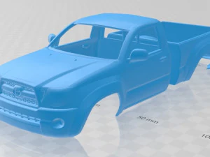 Toyota Tacoma cabine regular 2011 carro com carroceria imprim&iacute;vel Modelo de Impressão 3D