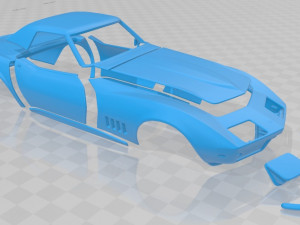 corvette c3 convertible 1968 printable car 3D Print Model