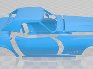 corvette c3 convertible 1968 printable car 3D Print Model