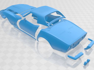 corvette c3 convertible 1968 printable car 3D Print Model