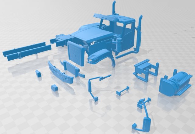 caterpillar ct 680 printable truck Model Cetak 3D .c4d .max .obj .3ds .fbx .stl .blend