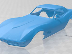 corvette c3 convertible 1968 printable body car 3D Print Model
