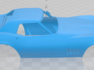 corvette c3 convertible 1968 printable body car 3D Принт Модель