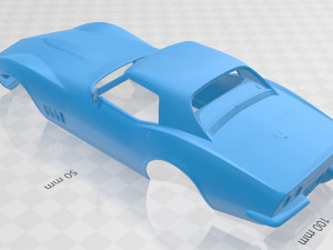 corvette c3 convertible 1968 printable body car 3D Принт Модель