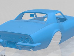 corvette c3 convertible 1968 printable body car 3D Принт Модель