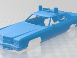 impala polisi 1972 basılabilir kaporta arabası 3D Baskı Modeli