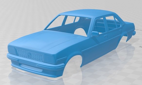 opel ascona berlina 1975 printable body car Modèles 3D en vedette .c4d .max .obj .3ds .fbx .stl .blend 