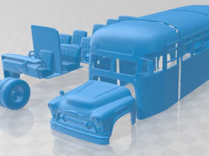 6700 autob&uacute;s escolar 1955 imprimible Modelo de impresión 3D