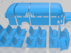 6700 school bus 1955 printable Modello di stampa 3D