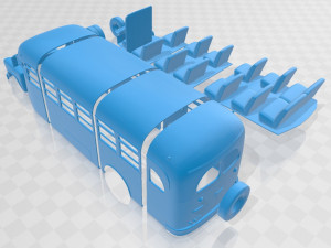 6700 school bus 1955 printable Modello di stampa 3D
